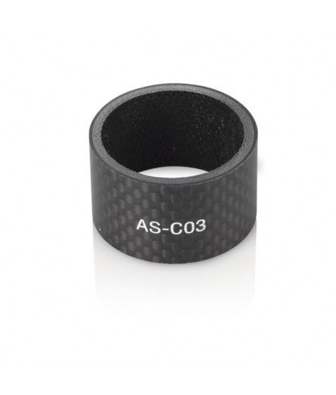 A-HEAD SPACER XLC NEGRO 20 MM, 1 1/8", CARBONO