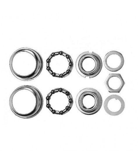 RODAMIENTOS EJE PEDALIER BMX. CAZOLETA 51.5MM ROSCA 22,4MM PLATA