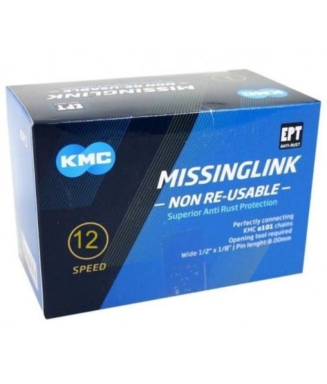 ENGANCHE DE CADENA KMC 12 V PLATA