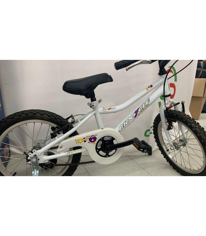 BICICLETA BIOCYCLE 16" BLANCO AMARILLO Y MORADO