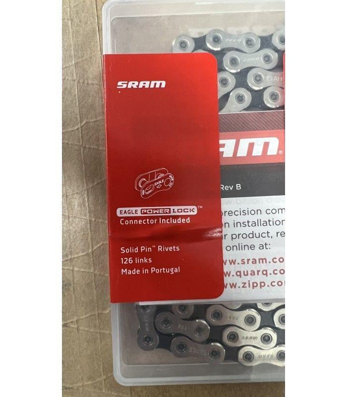 Cadena Sram Gx eagle 12V 126 eslabones plata-negro