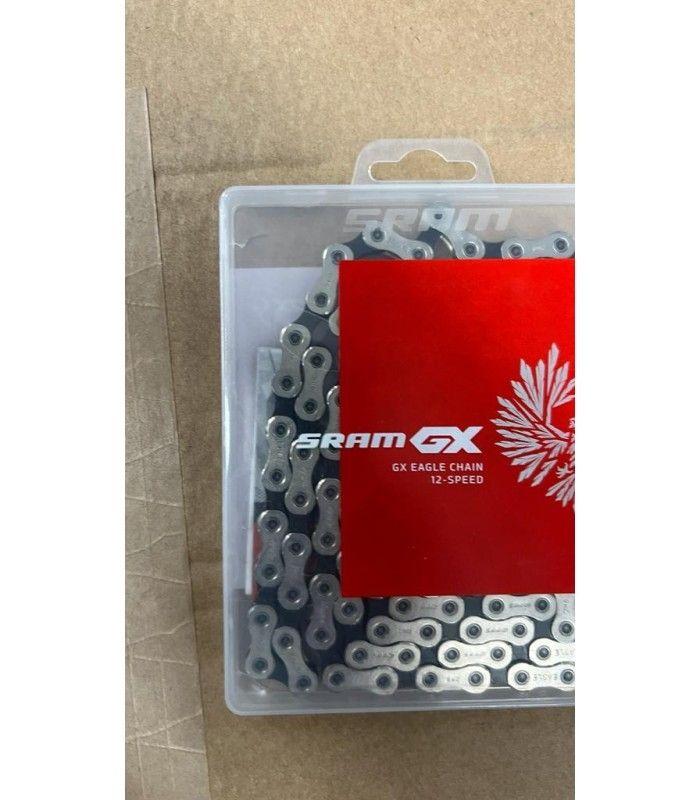 Cadena Sram Gx eagle 12V 126 eslabones plata-negro