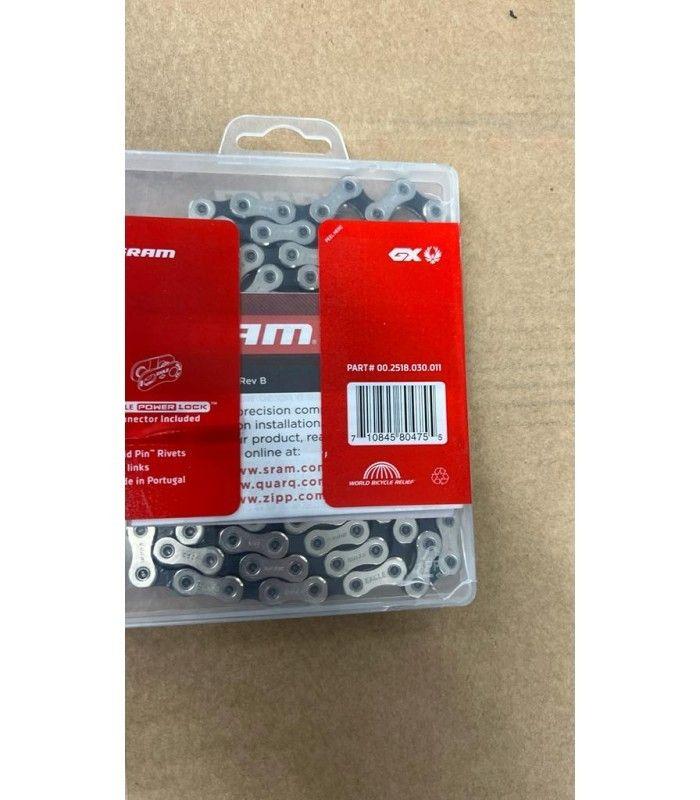 Cadena Sram Gx eagle 12V 126 eslabones plata-negro