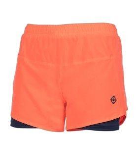PANTALON IZAS CORTO ALER CORAL FLUOR/NAVY BLUE MUJER