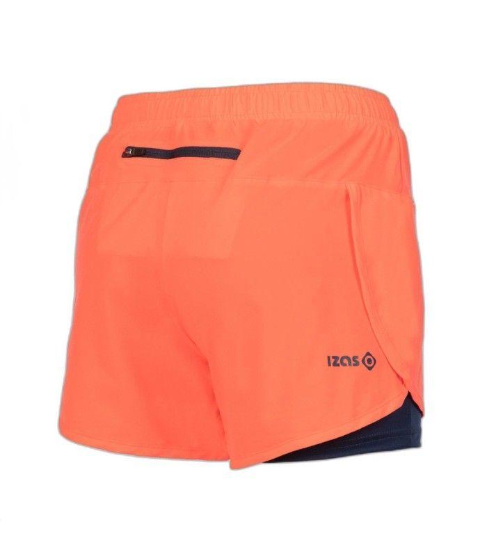 PANTALON IZAS CORTO ALER CORAL FLUOR/NAVY BLUE MUJER