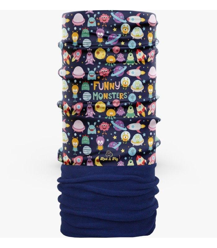 Braga Red Fly Multifunctional Kids Recycled Polar Funny Monsters