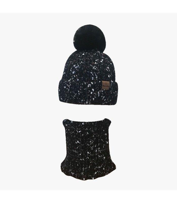 Gorro y Braga Red Fly Matterhorn Knitted Black