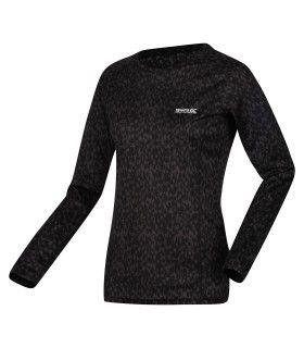 Camiseta Regatta Bampton Top Black Print Mujer