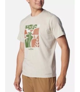 Camiseta Columbia Sun Trek Short Dark Stone Hombre