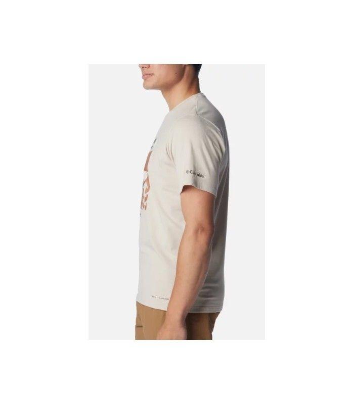 Camiseta Columbia Sun Trek Short Dark Stone Hombre