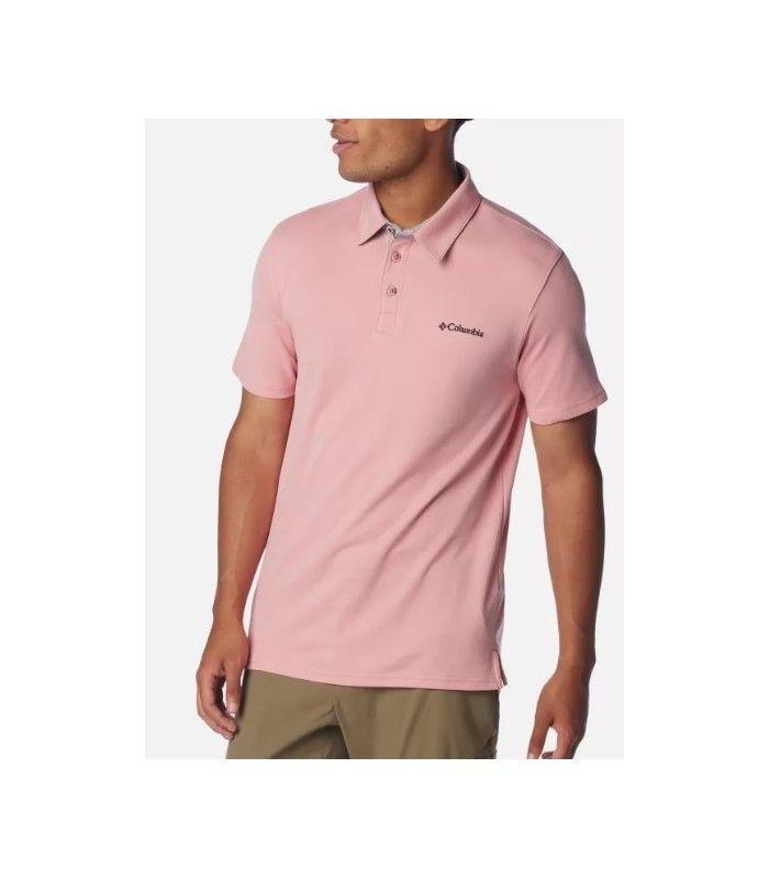 Polo Columbia Nelson Point Pink Agave Hombre