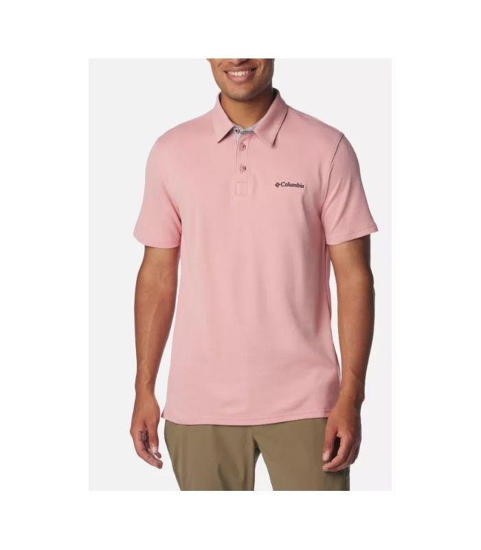 Polo Columbia Nelson Point Pink Agave Hombre