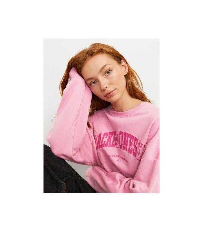 Sudadera Jack & Jones JXava RLX LS Crew Sweat SWT Mujer Rosa