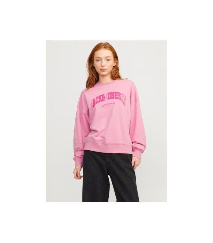 Sudadera Jack & Jones JXava RLX LS Crew Sweat SWT Mujer Rosa