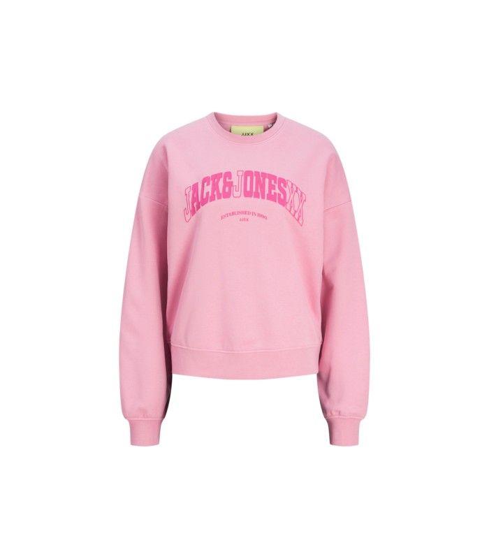 Sudadera Jack & Jones JXava RLX LS Crew Sweat SWT Mujer Rosa