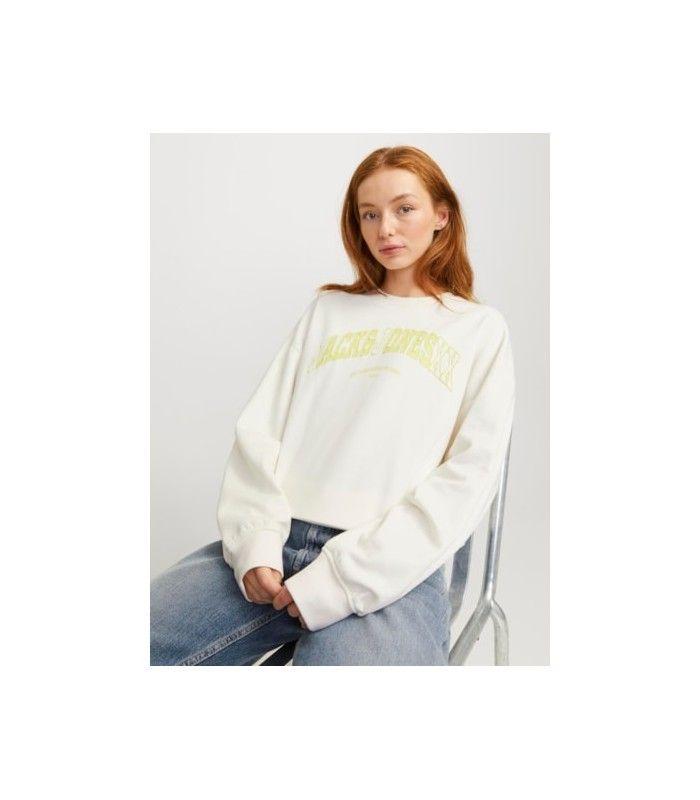 Sudadera Jack & Jones JXava RLX LS Crew Sweat SWT Mujer Beige
