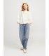Sudadera Jack & Jones JXava RLX LS Crew Sweat SWT Mujer Beige