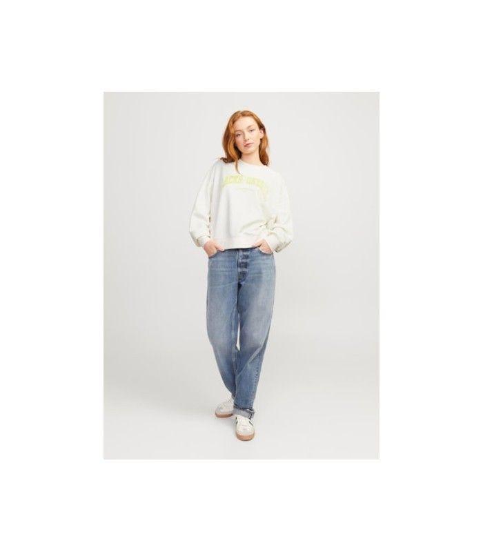Sudadera Jack & Jones JXava RLX LS Crew Sweat SWT Mujer Beige