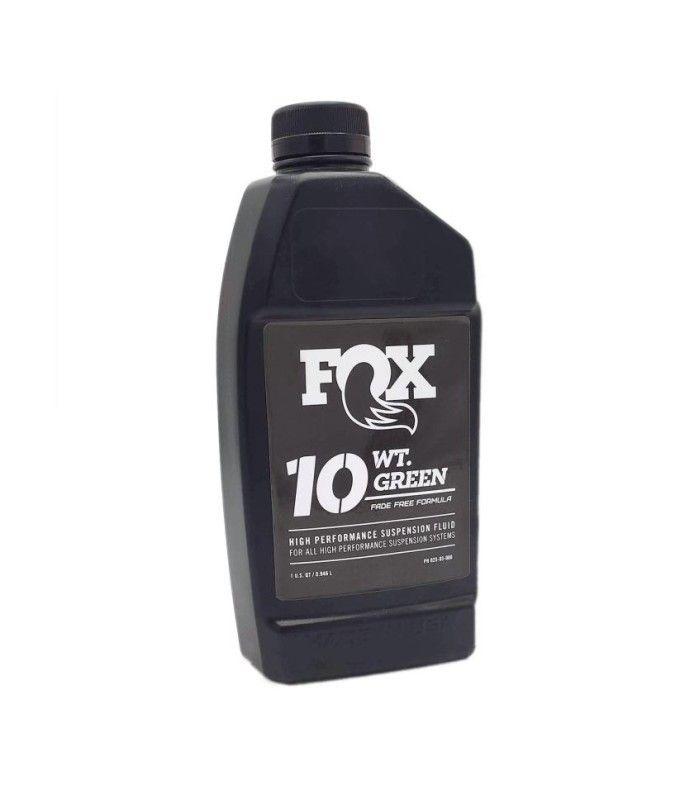 Aceite Fox Suspensiones 10WT Green 320oz 946 ml.