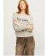 Sudadera Jack & Jones JXcilla RLX LS Print Crew SWT Beige Mujer