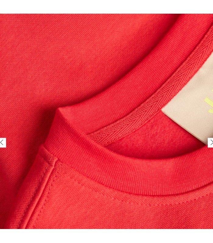 Sudadera Jack & Jones JXcilla RLX LS Print Crew SWT Rojo Mujer