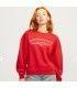 Sudadera Jack & Jones JXcilla RLX LS Print Crew SWT Rojo Mujer