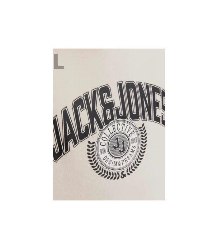 Sudadera Jack & Jones Jjkam Varsity Branding Sweat Hood Junior Beige