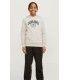 Sudadera Jack & Jones Jjkam Varsity Branding Sweat Hood Junior Beige