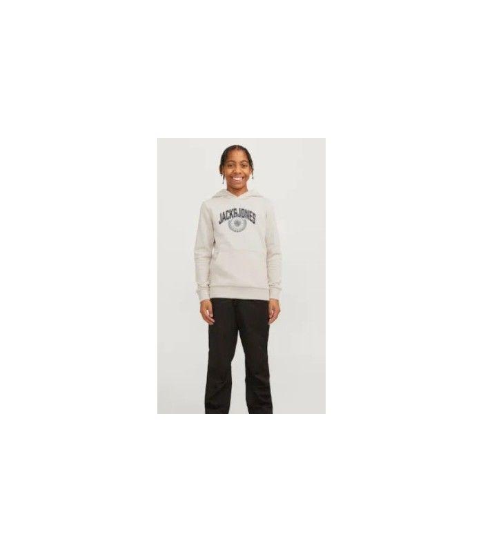 Sudadera Jack & Jones Jjkam Varsity Branding Sweat Hood Junior Beige