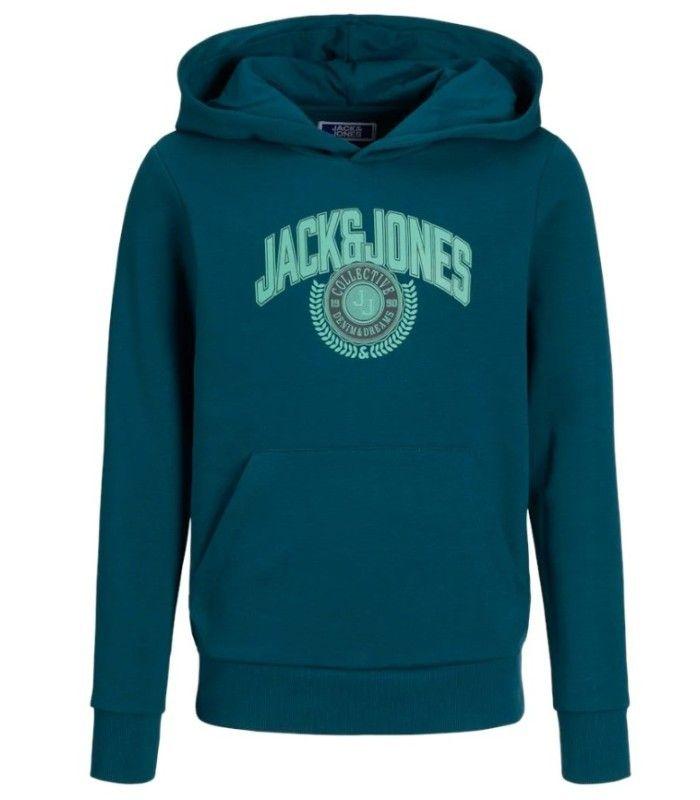Sudadera Jack & Jones Jjkam Varsity Branding Sweat Hood Junior Verde