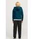 Sudadera Jack & Jones Jjkam Varsity Branding Sweat Hood Junior Verde