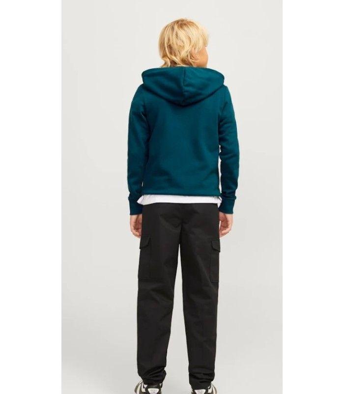 Sudadera Jack & Jones Jjkam Varsity Branding Sweat Hood Junior Verde