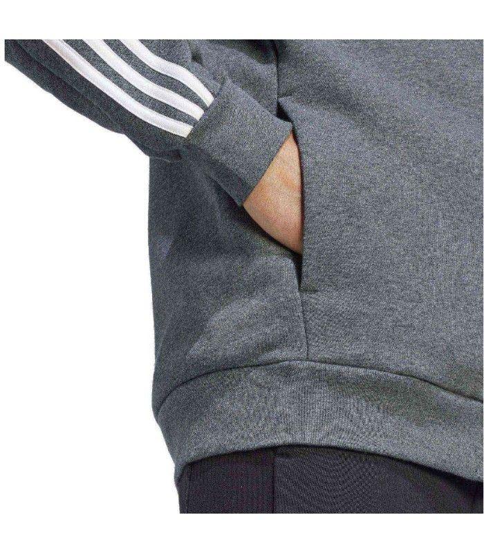 Sudadera Adidas M 3S FL FZ HD Hombre Gris