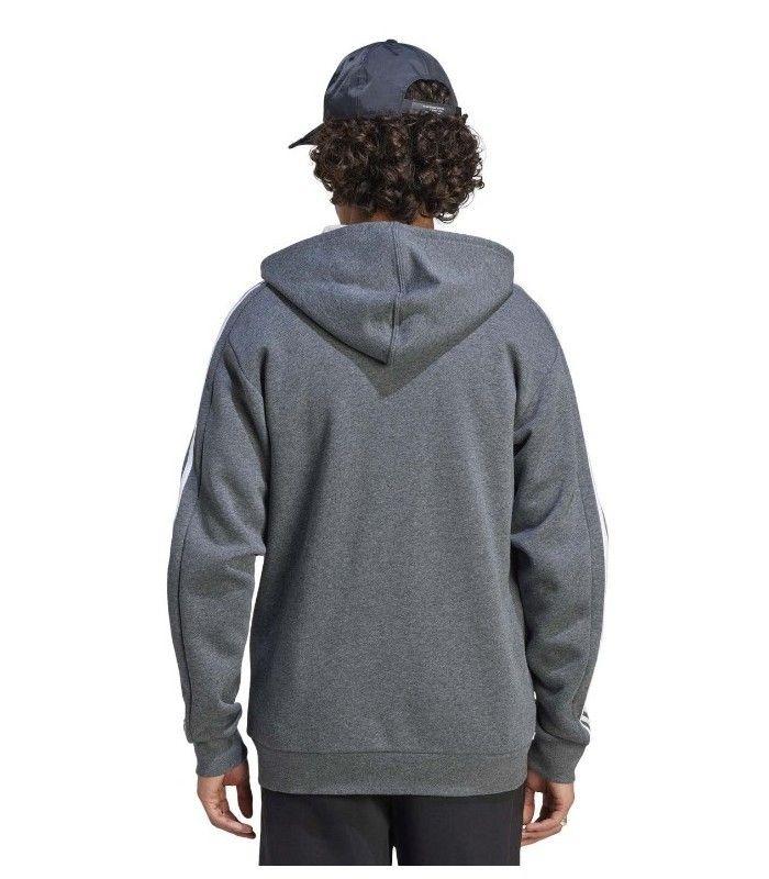 Sudadera Adidas M 3S FL FZ HD Hombre Gris