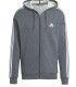 Sudadera Adidas M 3S FL FZ HD Hombre Gris