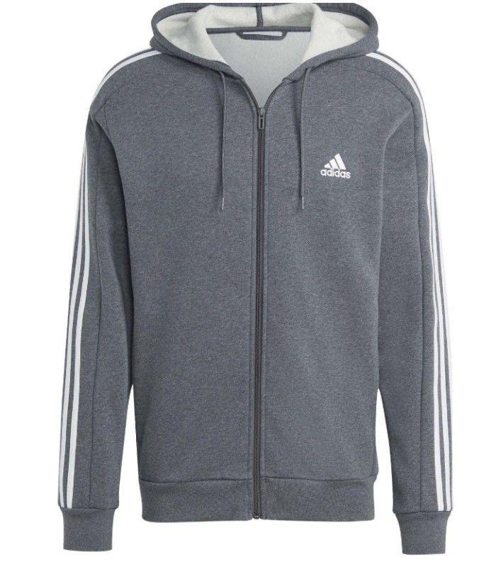 Sudadera Adidas M 3S FL FZ HD Hombre Gris