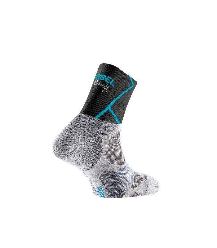 Calcetin Lurbel Track Four H4 Unisex Gris Hielo/Turquesa