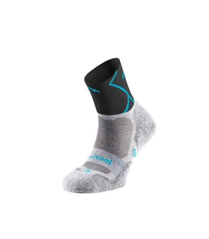 Calcetin Lurbel Track Four H4 Unisex Gris Hielo/Turquesa