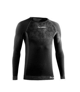 Camiseta Lurbel Win Long Sleeves Unisex Negro/Marengo