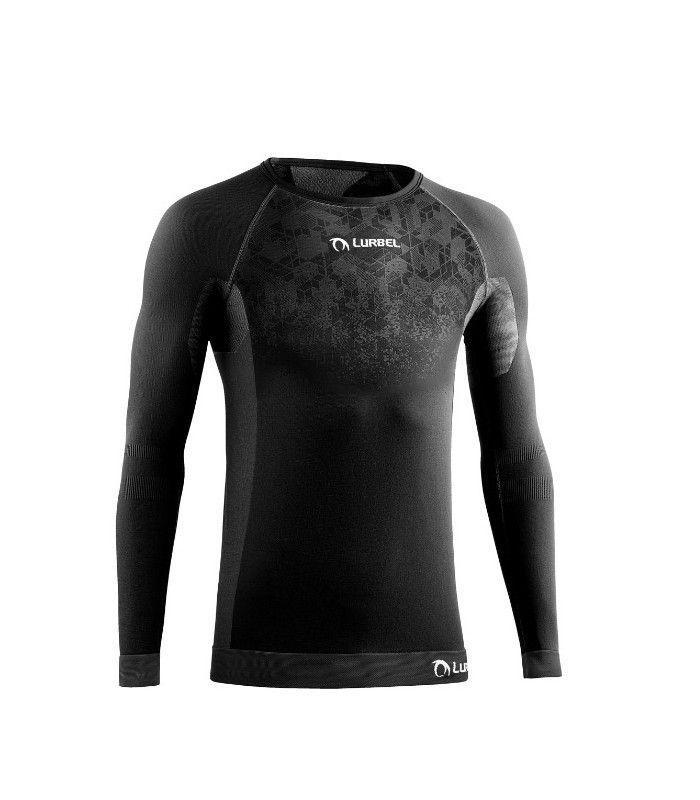 Camiseta Lurbel Win Long Sleeves Unisex Negro/Marengo