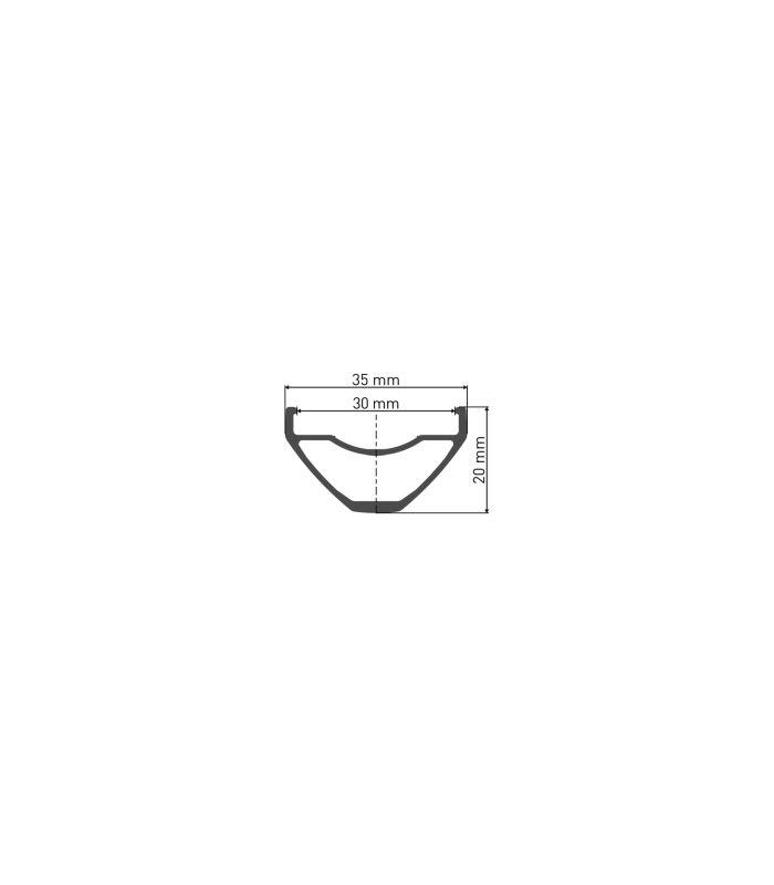 DT SWISS H 1900 SP 27,5 CL 30 Shimano Steel Trasera