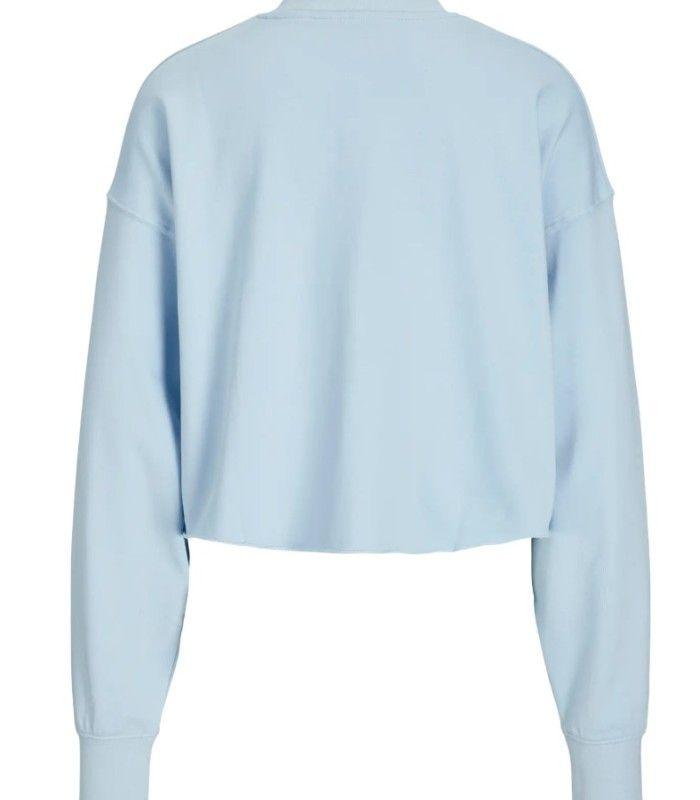 Sudadera Jack & Jones JXCaia RLX Cropped LS Crew SWT Mujer Celeste