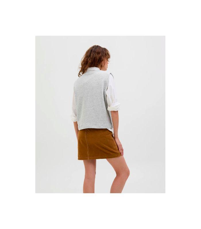 Camiseta Jack & Jones Jxvicky RLX Sleeveless Crew SWT Light Grey Melange Mujer