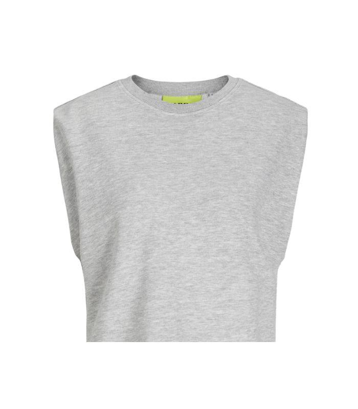 Camiseta Jack & Jones Jxvicky RLX Sleeveless Crew SWT Light Grey Melange Mujer