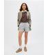 Pantalon Jack & Jones JXAlfa Reg HW Shorts SWT SN Gris Mujer