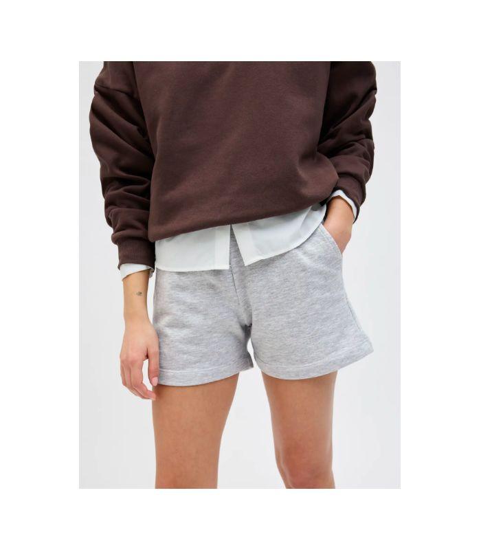 Pantalon Jack & Jones JXAlfa Reg HW Shorts SWT SN Gris Mujer