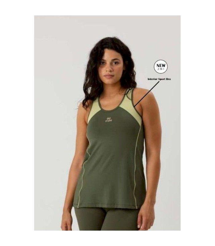Camiseta DitchilTank Top Splash Verde Mujer