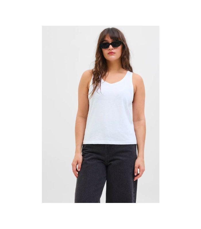 Camiseta Jack & Jones SL Tank Top JRS Blanco Mujer