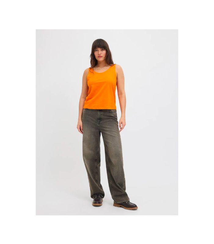 Camiseta Jack & Jones Jxcam SL Tank Top JRS Mujer Naranja