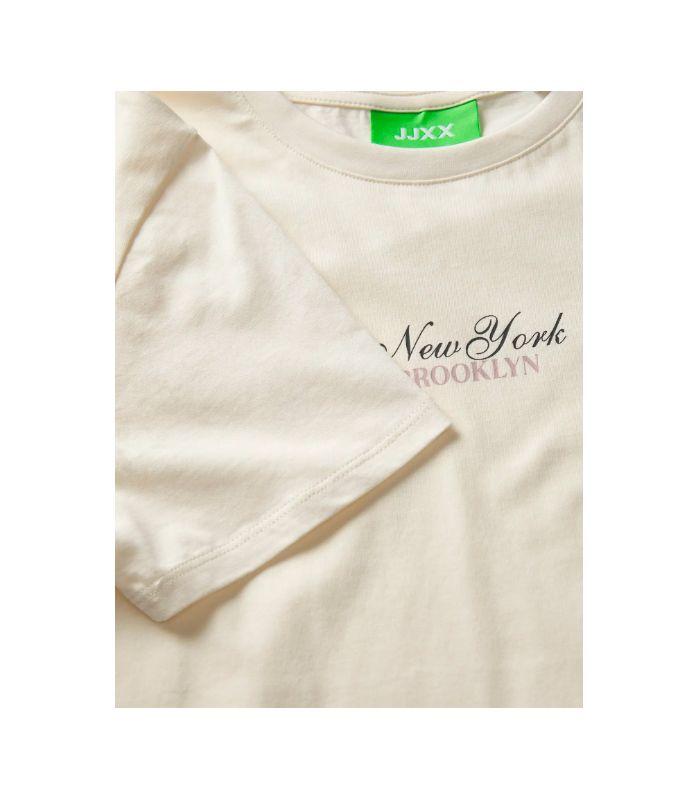 Camiseta Jack & Jones JXluna Reg Fit SS Tee JRS Vanilla Ice/New York Mujer